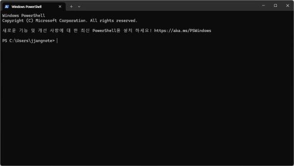 윈도우 파워쉘 명령프롬프트
