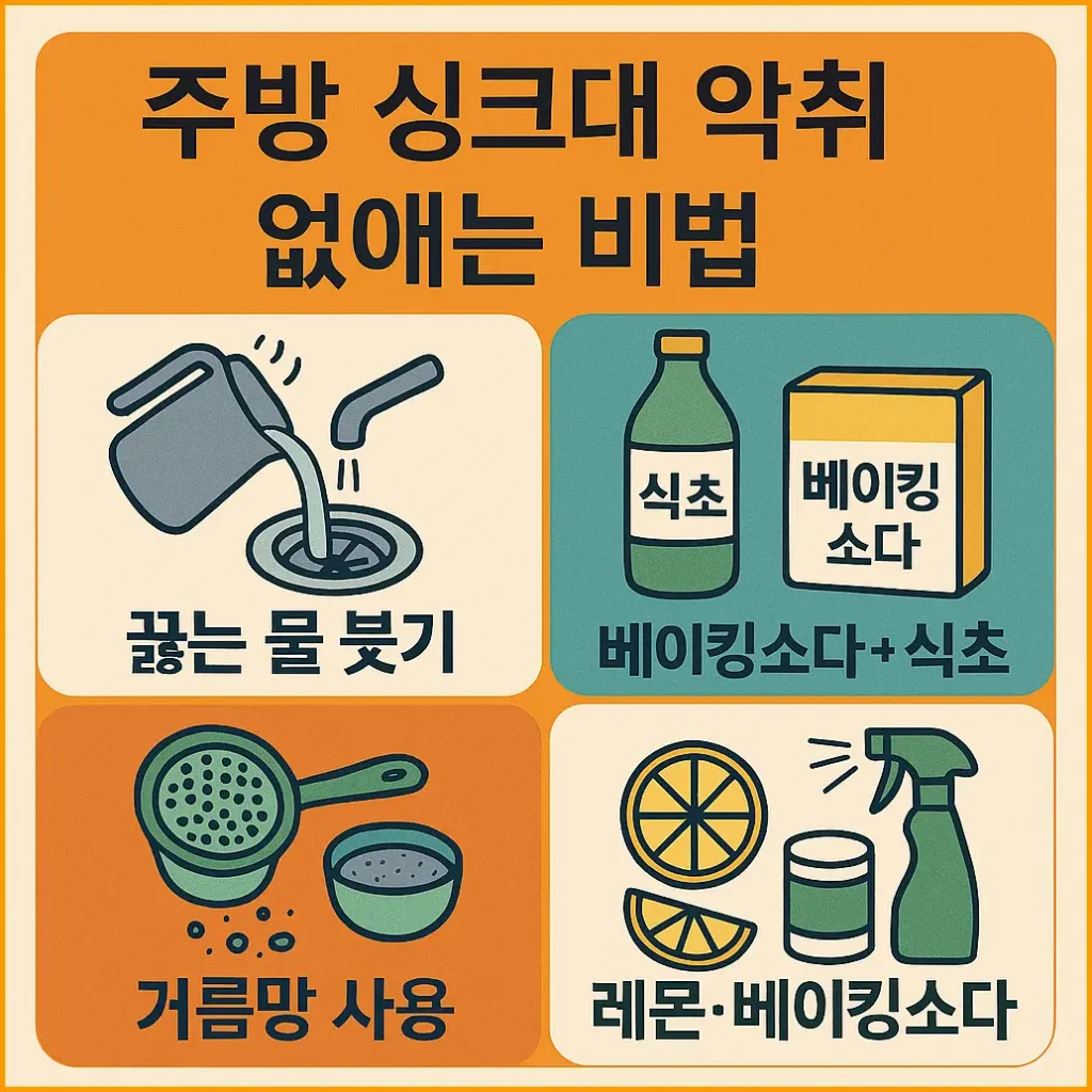 주방 싱크대 악취 없애는 비법