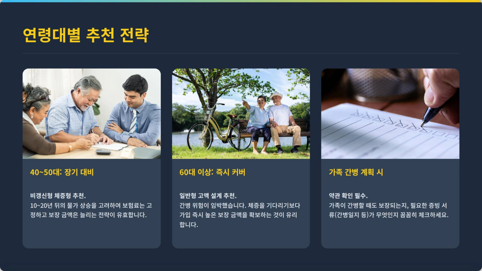 간병비 연령대별