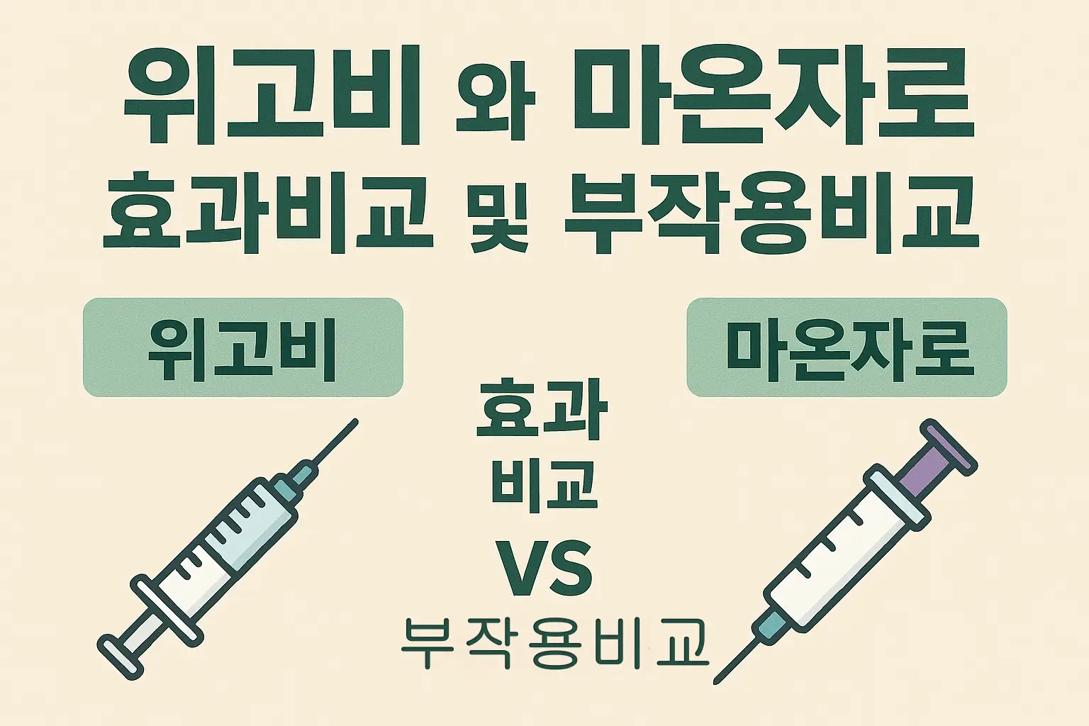 위고비 와 마운자로 효과비교 및 부작용비교