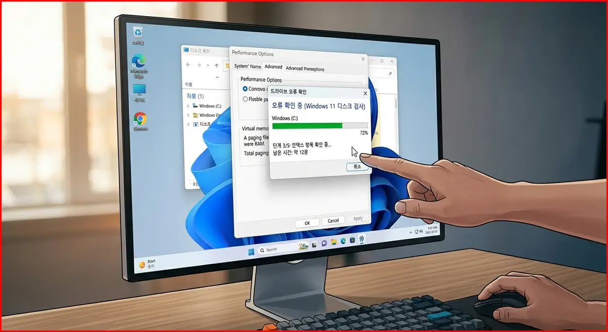 윈도우 디스크검사