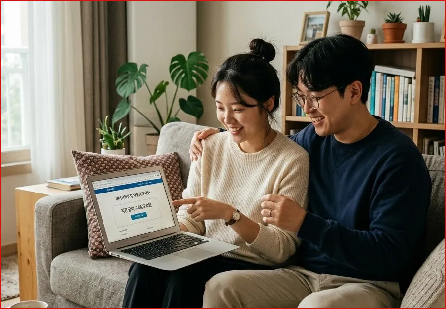 에너지 바우처 신청, 올해는 기준이 달라졌어요 (놓치면 못 받아요) 2 Couple checking energy voucher o… 202608250913
