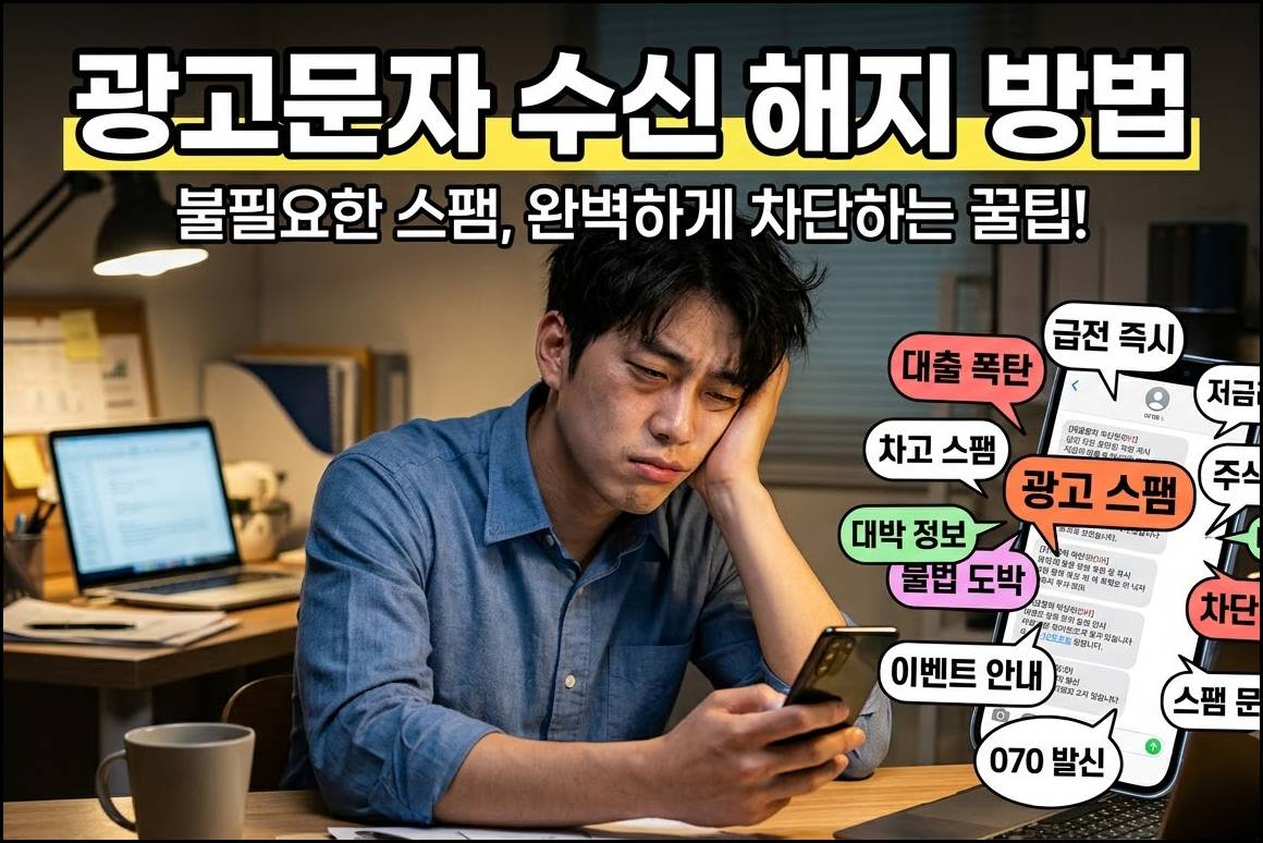 지긋지긋한 스팸 끝! 5분 만에 끝내는 광고문자 수신 해지 방법 완벽 가이드 1 광고문자 수신 해지 방법