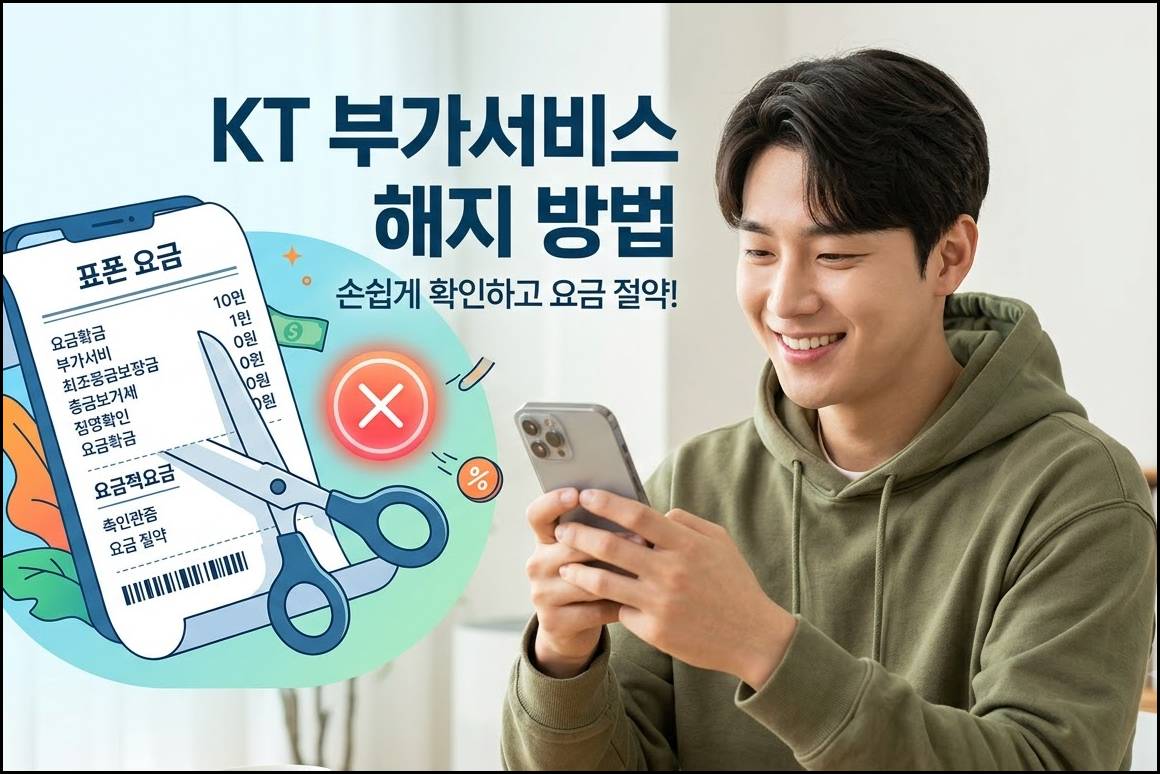 KT 부가서비스 해지 방법: 모바일 앱으로 3분 만에 통신비 아끼기 KT 부가서비스 해지 방법: 모바일 앱으로 3분 만에 통신비 아끼기