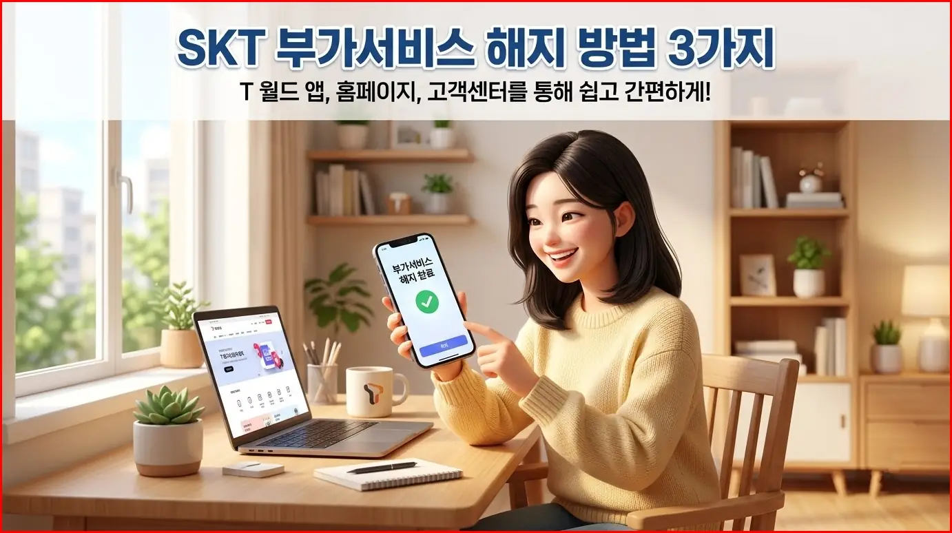 통신비 아끼는 SKT 부가서비스 해지 방법 3가지 (모바일, PC, 고객센터) 통신비 아끼는 SKT 부가서비스 해지 방법 3가지 (모바일, PC, 고객센터)
