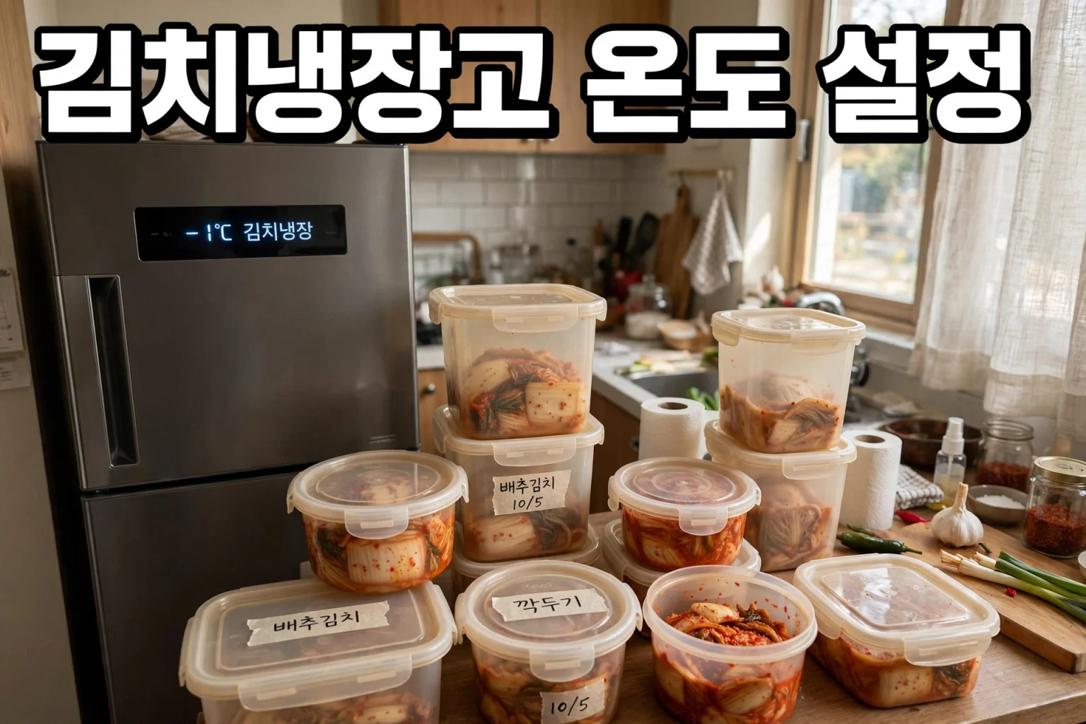 김치냉장고 온도 설정법, 김치별 강약중 완벽 정리 1 김치냉장고 온도