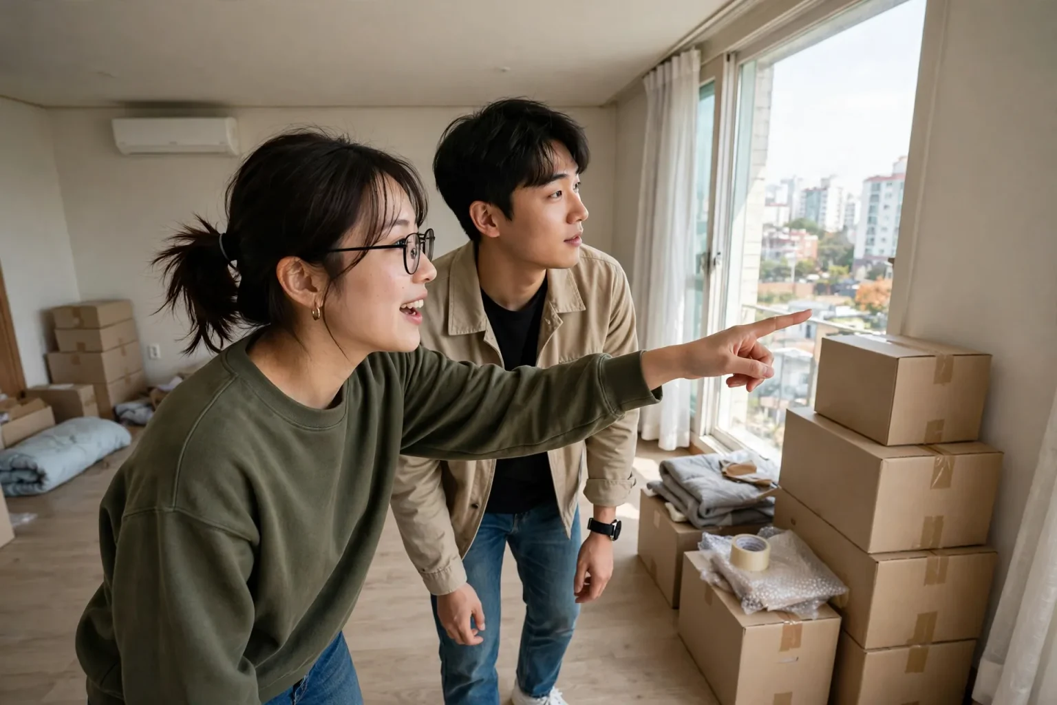 전세대출 비교, 2년 이자 840만원 차이 나는 이유 2 전세 알아보는 신혼부부의 아파트 거실 모습